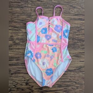$ Paisley‎ Lane Vibrant Floral Print One Piece Swim Suit